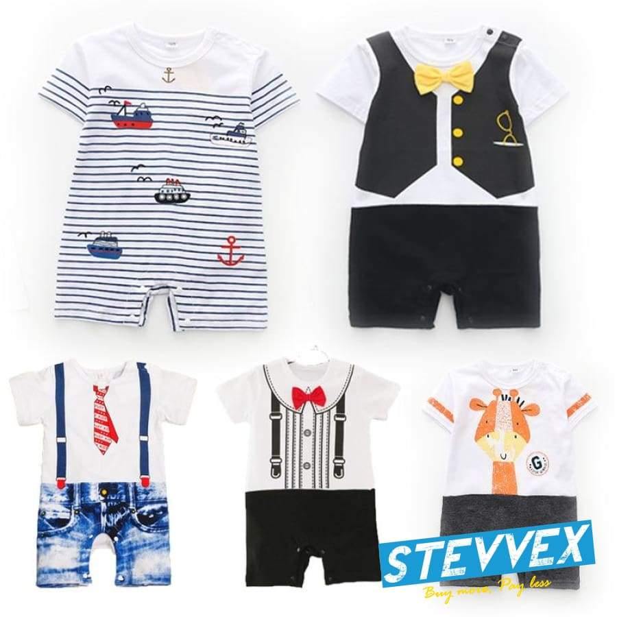 Buy Luxury Baby Rompers Summer Style Baby Boy Girl Clothing Newborn Infant Short Sleeve Clothes