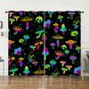 Curtain Mushroom 3D Sunshade Digital Printing Curtain Blackout No Punching Bedroom Living Room