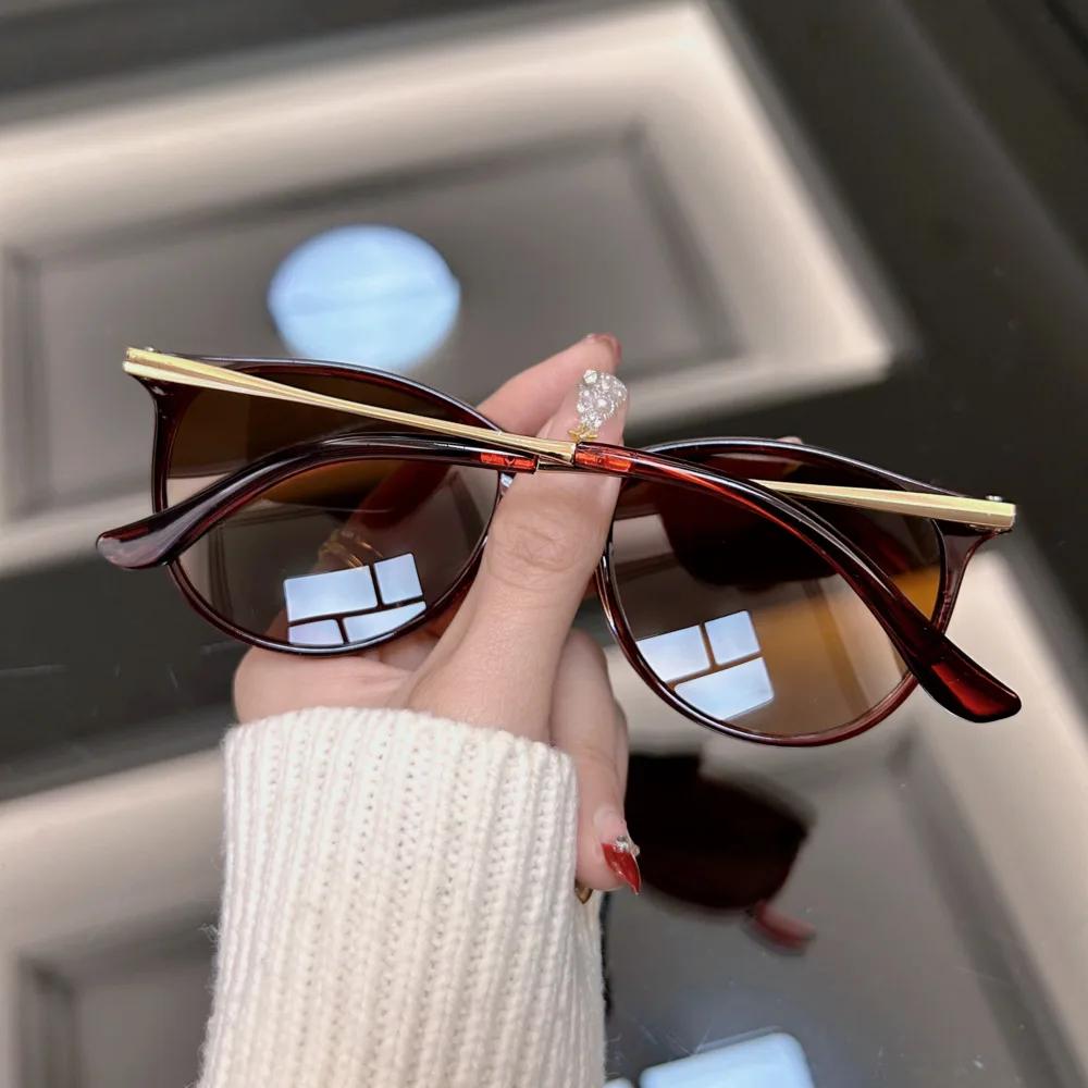 Round Vintage Sunglasses Women Brand Designer Retro Driving Sun Glasses Female Fashion Outdoor Mirror Metal
