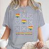 Fashion LGBT Love Wins TShirt Women Men Fun Chessboard Print Short Sleeve Tees Casual Lesbian Bisexual Crewneck T Shirts