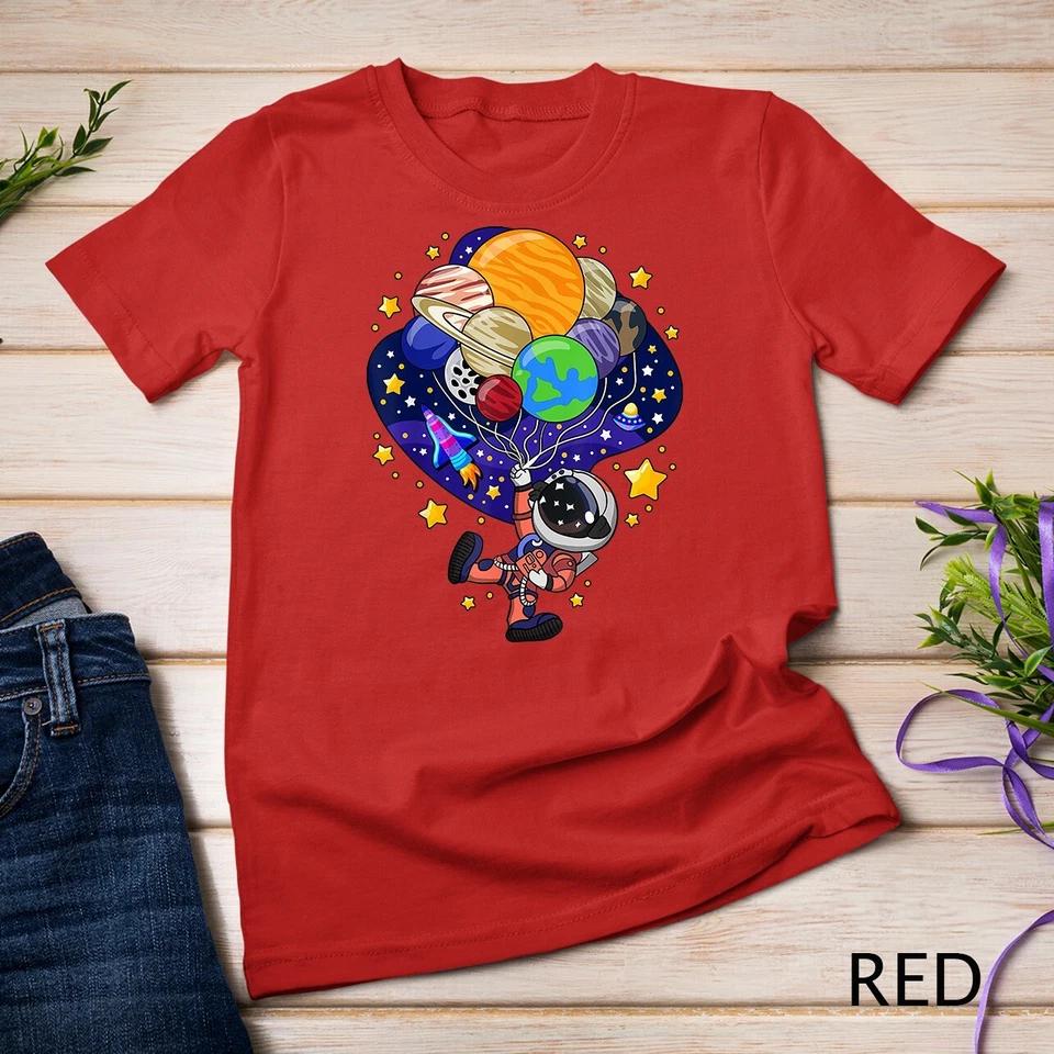 Outer Space Astronaut Spaceman Astronomy Earth Mars Planets Unisex T-shirt 6 L