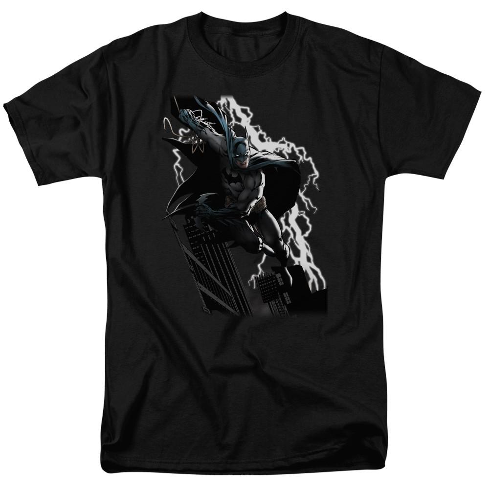 Batman Jla Lighting Crashes DC Comics Licensed Adult T-Shirt 2XL