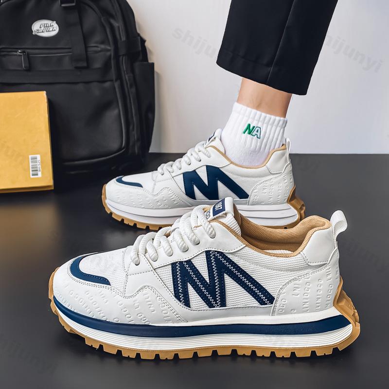 Fashion Mesh Breathable Low Top Thick Soled Sports Shoes for Men 2025 Autumn Fashion Trend Versatile Comfortable Casual Chunky sneakers
