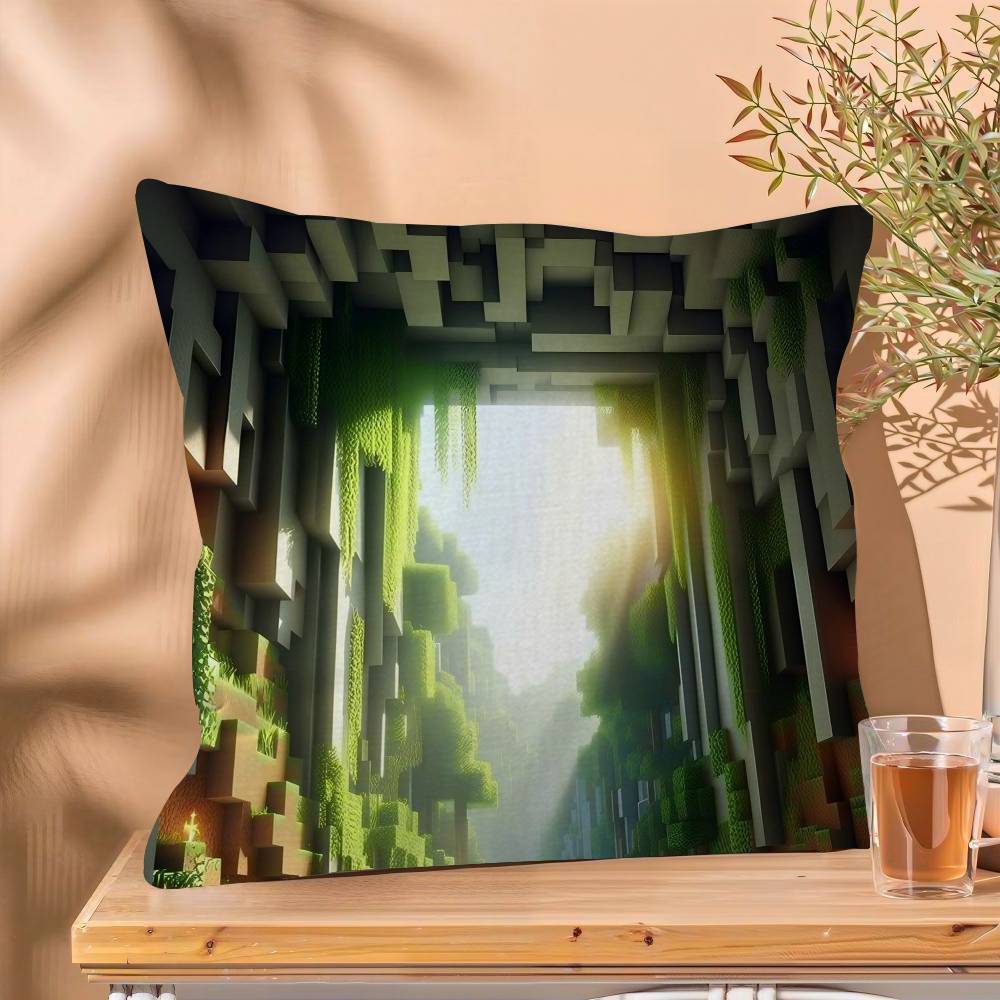 1PC PC Game M-Minecraft  Cushion Cover Car Throw Pillow Case For Sofa Car Christmas Gift
