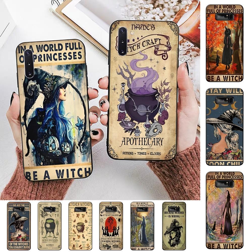 Retro Halloween Witch Phone Case For Samsung Note 8 9 10 20 pro plus lite M 10 11 20 30 21 31 51 A 21 22 42 02 03
