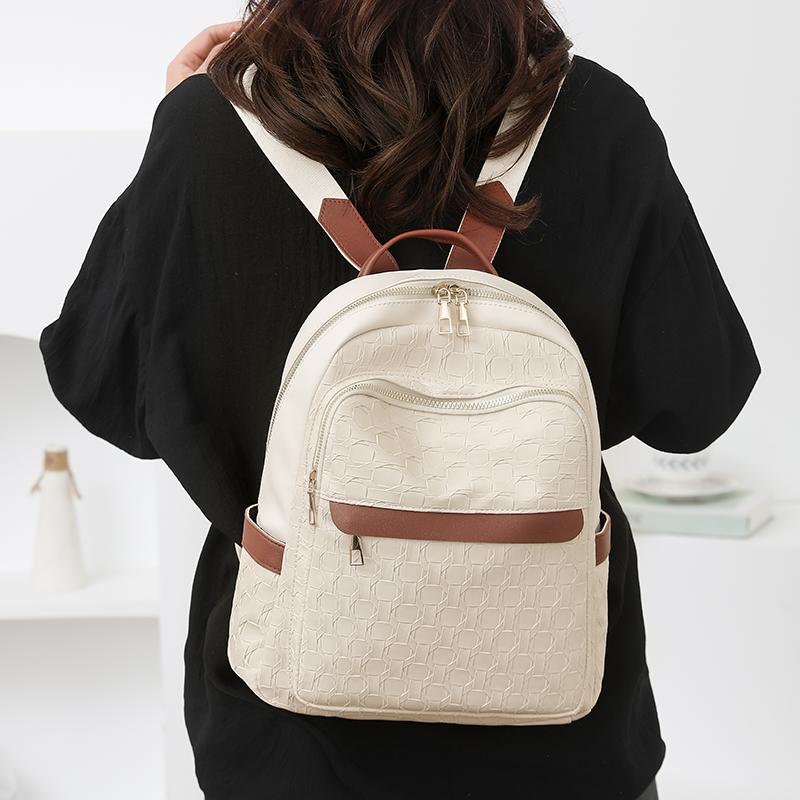 Vintage Backpack Large Capacity Multi-Function Shoulder Bag Women's Soft Leather Backpack