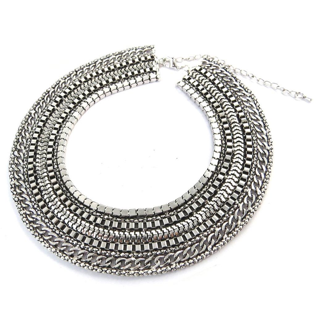Les Trésors De Lily [N7037] - Collier Créateur 'Cléopatra' argenté