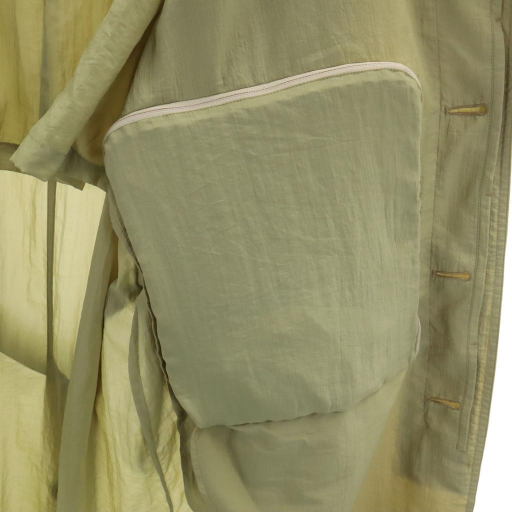 LANVIN 90s Old Packable Stainless collar coat Olive Spring Travel Men's Used