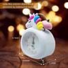 White Silent Retro Double Bell Alarm Clock with Night Light