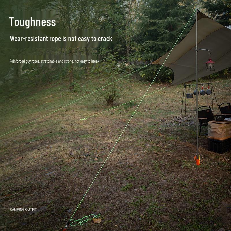 Reflective Glow-in-the-Dark Guyline: Windproof, Fluorescent Rope for Tent and Tarp Anchoring