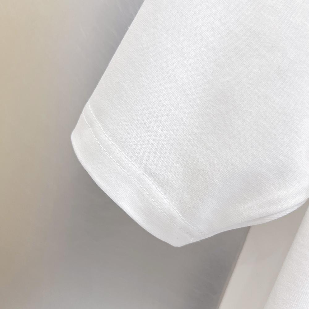 9299 Off-White Summer Men's and Women's Pure Cotton Print Oversized T-shirt Street Wear