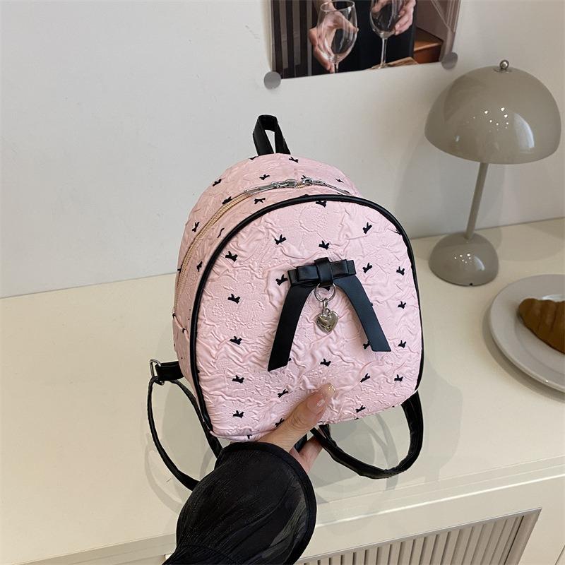 Damen Tasche neuer Modetrend Schleife Nischen Design Tasche Vielseitig Einfache Textur Rucksack