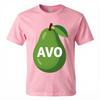 Avo Letter On Whole Avocado Graphic Tshirt Unisex Unisex Minimalist Foodie Cotton Tee Casual Short Sleeve Tops