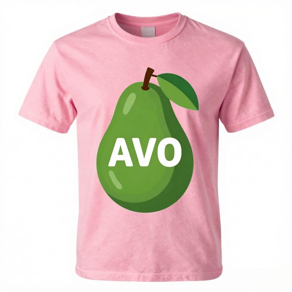 Avo Letter On Whole Avocado Graphic Tshirt Unisex Unisex Minimalist Foodie Cotton Tee Casual Short Sleeve Tops