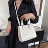 Large Capacity Bag Women's New Style of Texture and Fashionable Work Simple Commuting Bag One Shoulder Small Square Bag Trendy