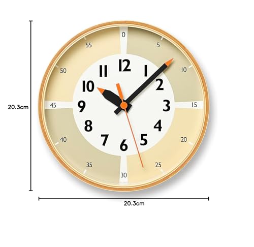 Lemnos Funpun Clock with Color! Analog Beige YD23-09 BG Kids Educational Clock