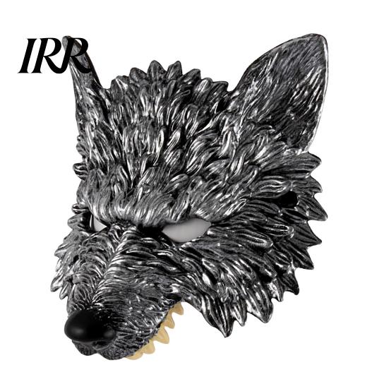 Realistic Wolf Mask 3D Head Mask, High Elastic Lightweight Comfortable Werewolf Medieval Costume with Adjustable Strap for Halloween