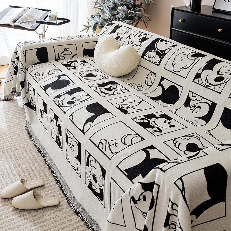 Американский мультяшный чехол для дивана Полностью тканевый чехол для дивана из шенилла Универсальный чехол Четыре сезона Универсальный Высококачественный чехол для дивана 180*130cm