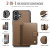 For iPhone 17 Case JEEHOOD J09 RFID Blocking Card Holder Leather Back Phone Cover Compatible with MagSafe