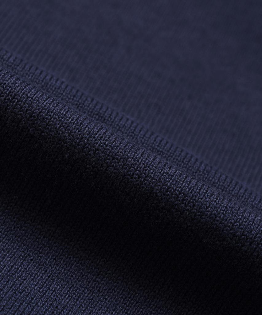 BROOKS BROTHERS Contrast Short Sleeve Polo Sweater (Indigo) (Bbwtmf4547Ofm)