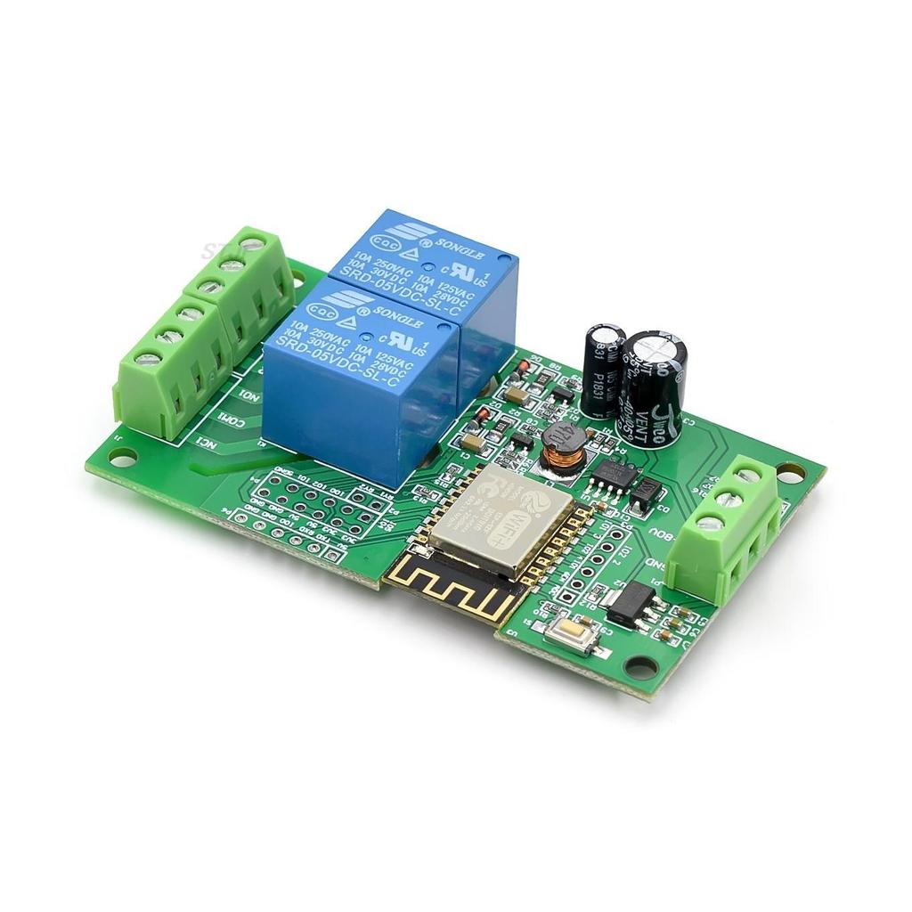 5V/8-80V power supply ESP8266WIFI dual relay module ESP-12F development board secondary development