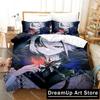 3D Anime Genshin Impact Arlecchino Bedding Set Duvet Cover Bed Set Quilt Cover Pillowcase Comforter King Queen Size Boys Adult