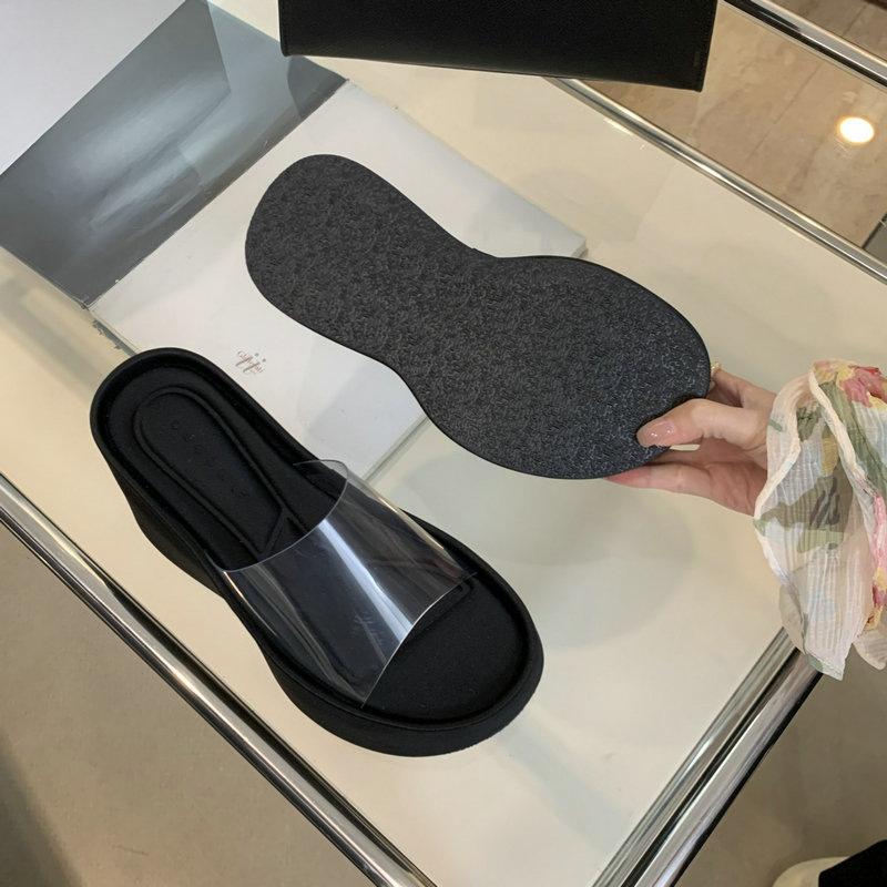 Fashion Style Women's Sandals Casual Summer Fashion Silver Wedges Shoes 5cm-8cm High Platform Sandals 2024 Flip Flops Women