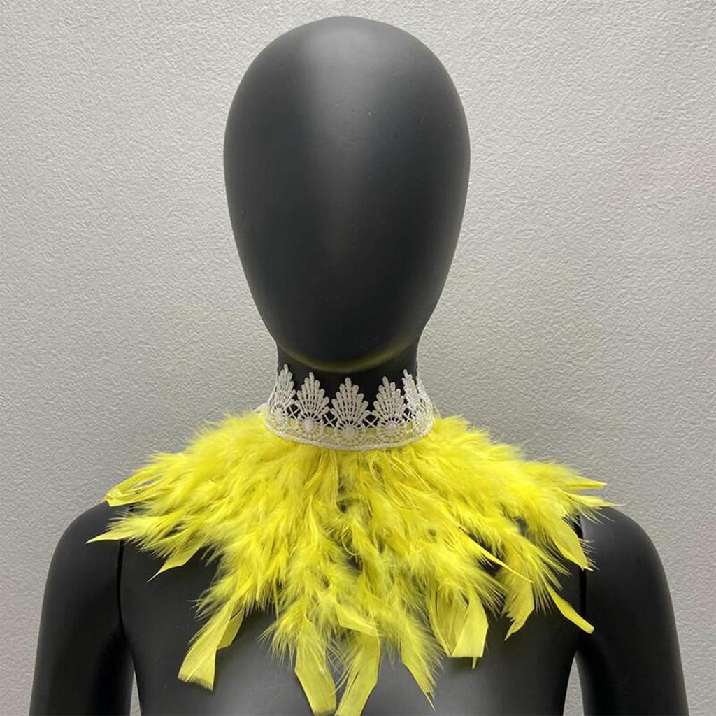 Gothic Feather Shawl Stage Makeup Ball Costume Accessories