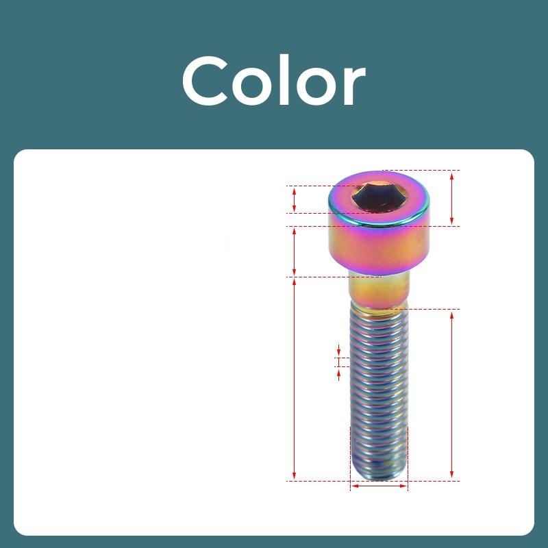 M5 M6 M8 Klasse 12.9 Kleurrijke Titaniumlegering Zeskantbout Fiets Motor Bout Fietsaccessoires