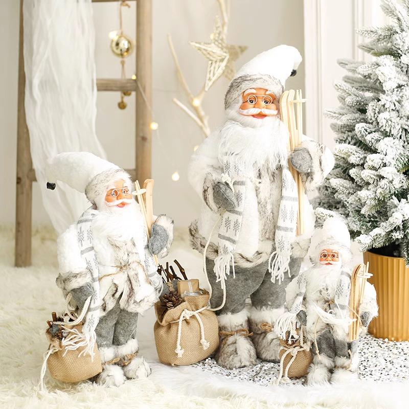 60CM Large Santa Claus Dolls Ornaments Standing Santa Figurine Doll Christmas Home Decoration Kids Gift navidad home decor