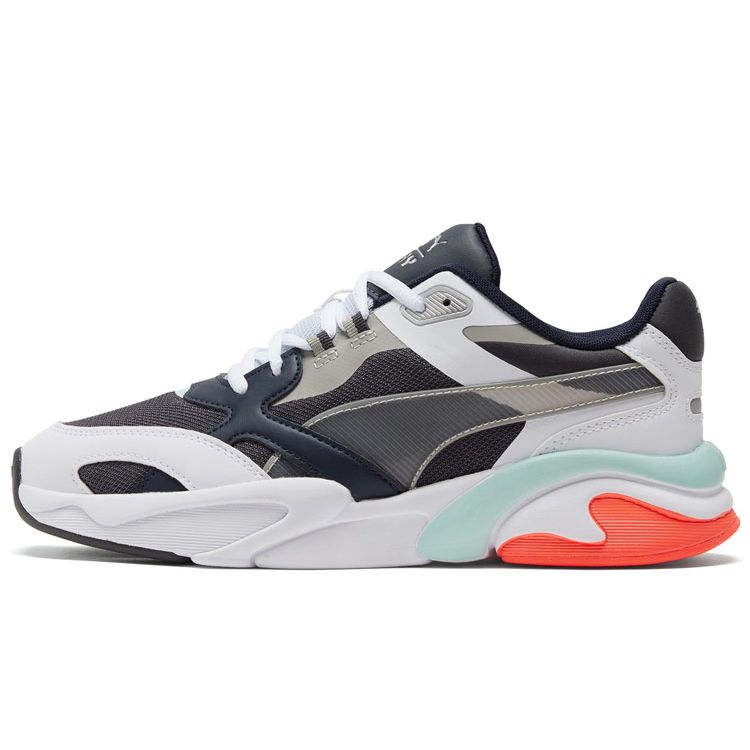 Puma X-Ray Millennium Fabric Trendy Color Block Shock Absorbing Breathable Low-Top Casual Shoes Unisex Sneakers White Black Orange 375999-06