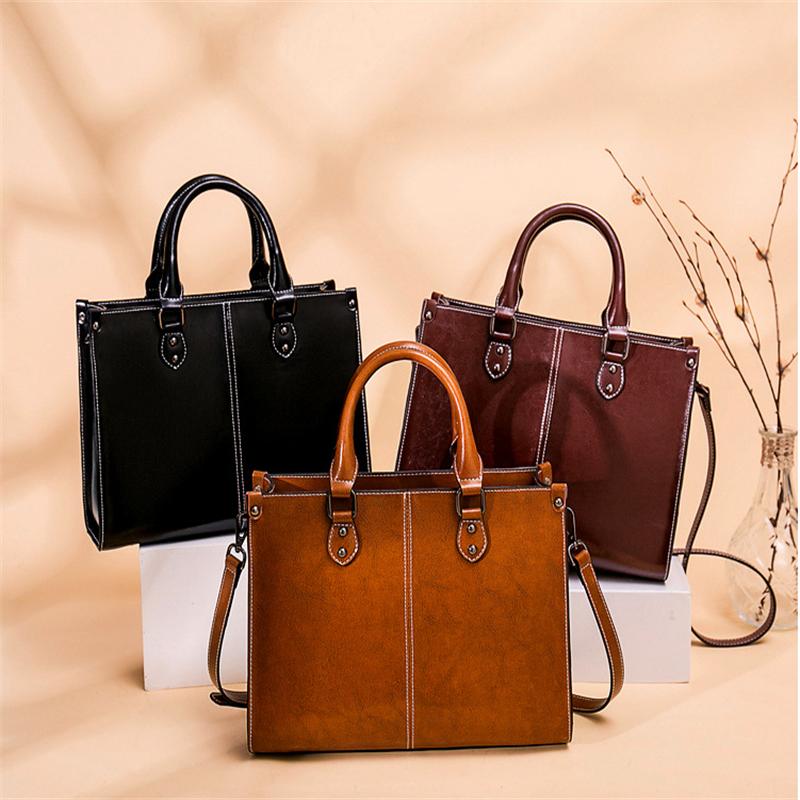 Characteristics of leather cowhide and colorful tide of fashion and personality bag lady hand-held shoulder bags Characteristics of leather cowhide and colorful tide of fashion and personality bag lady hand-held shoulder bags