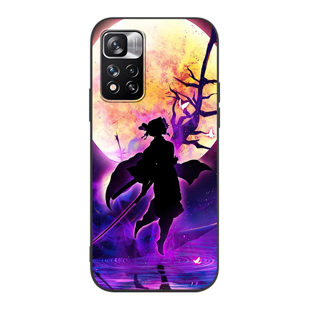 Demon Slayer Kimetsu No Yaiba Case for Xiaomi Redmi Note 10 9S 11 9 8 11E Pro K40 Silicon Black Phone Cover 9C 9A 8T 7 7A 10C 9i