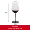 Black Tie Red Wine Glass