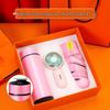 Pink Smart Thermos, Fan & Umbrella 3-in-1 Holiday Gift Set