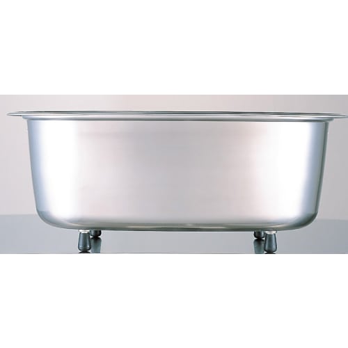 Ernest [Made In Japan] Stainless Steel Washtub with Legs and Inner Stopper, A-75435, Approx. 29 X 38 X 15.5 Cm