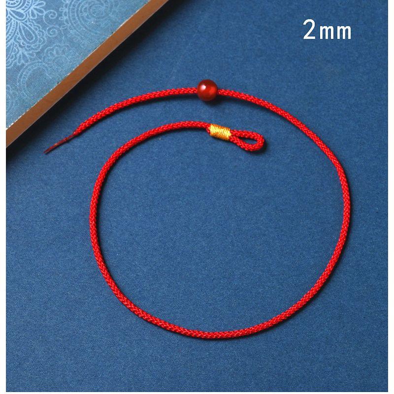 

Сделай сам Плетеный вручную мужской и женский золотой ультратонкий красный шнурок Red 2mm