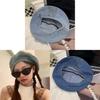 Denim Beret Hat Women Summer Breathable Cotton Casual Street Fashion For Daily Wear