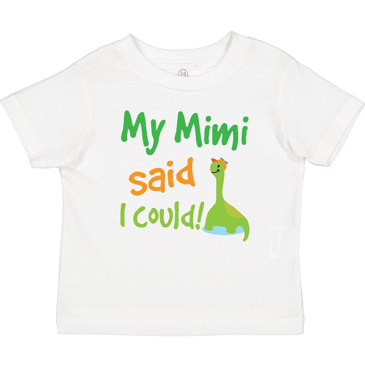 Inktastic My Mimi Said I Could Funny Dinosaur Baby T-Shirt Grandchildren Humor 130