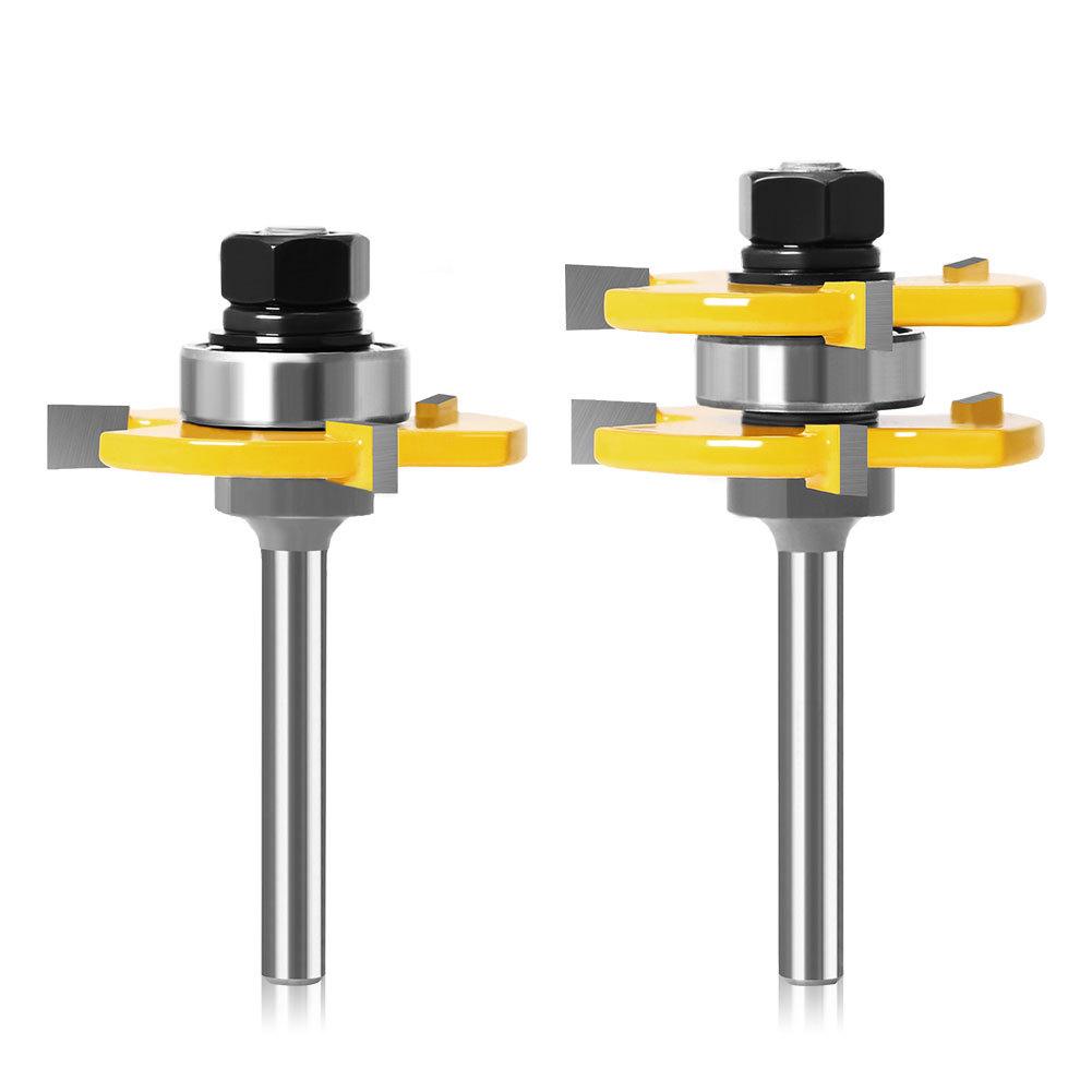 Special 2-piece Woodworking Milling Cutter Set, Puzzle Cutter Floor Cutter Woodworking Cutter 2-piece Set Mortise Cutter