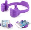 Thumbs-up Phone Stand: Adjustable Plastic Holder, Portable Desktop Stand for iPhone, Xiaomi & Samsung