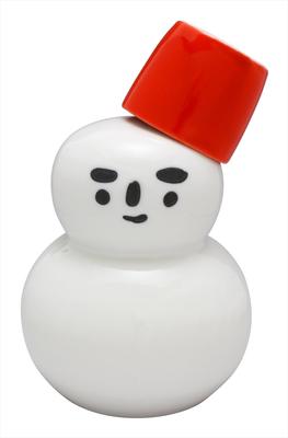 Kajuru Life Tokkuri Bianco Rosso Set Mino Ware Snowman Sake Cup (Tazza secchiello rosso) K12327 2 pezzi