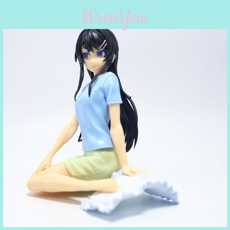 Rascal Does Not Dream Of A Dear Friend Pvc Anime Girl Sleepwear Figurine With Pillow Collectible Gift For Fans