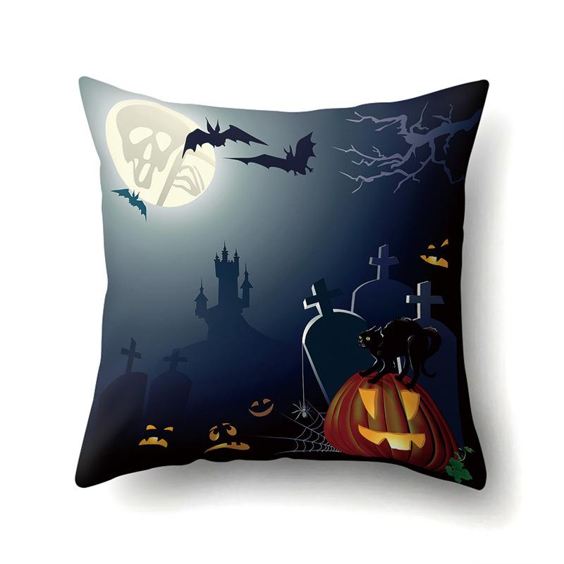 Halloween Pillowcase Car Waist Pillow Pumpkin Sofa Cushion Cover Office Home Living Room Pillowcase