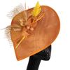 Popular European And American Hemp Yarn Headgear Bridal Hair Accessories Banquet Photo Gift Hat Feather Headgear