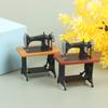 Dollhouse Decor Miniature Furniture Wooden Sewing Machine with Thread Scissors Accessories for Dolls House Kids Toys for Girls