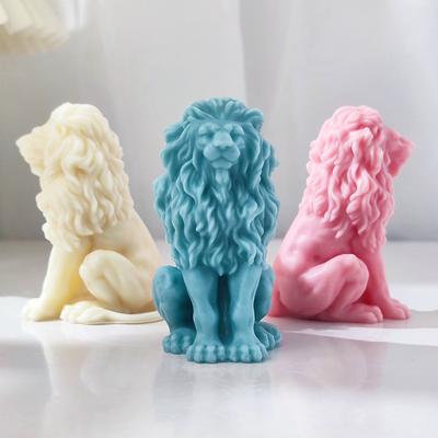 Weiwu Xionglion Silicone Candle Mold 3d Sitting Lion Aromatherapy Gypsum Soap Resin Handicraft Molds Home Decoration Gift