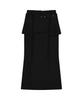Ohos Layered Wool Skirt / Black