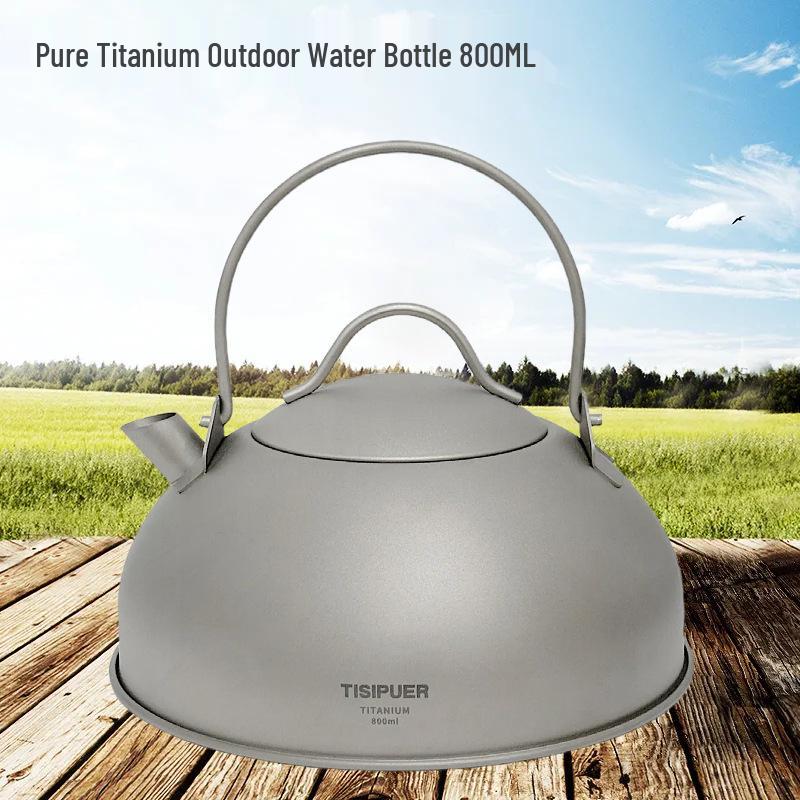 Portable Pure Titanium Camping Kettle for Outdoor Cooking and Boiling