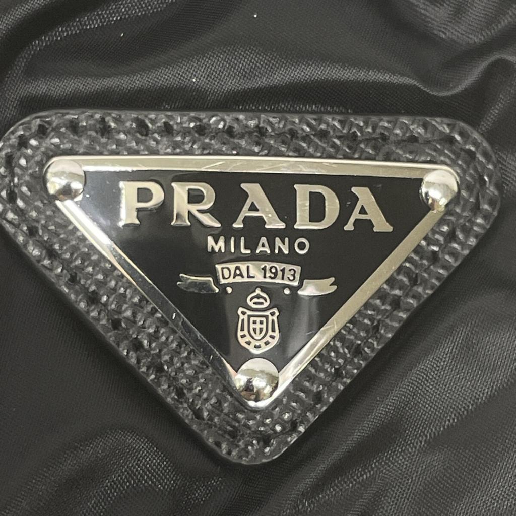 Prada 29B830 Black Triangle Plate Stand Collar Down Jacket Jacket 38 blackUsed